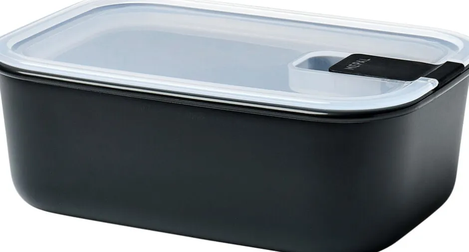 Opbevaring<Mepal Husholdningsboks EasyClip 1000 ml Nordic black PP