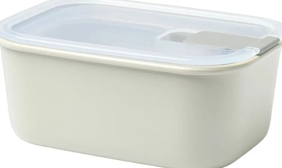 Opbevaring<Mepal Husholdningsboks EasyClip 700 ml Nordic white PP