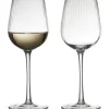 Glas<Lyngby Glas Hvidvinsglas Palermo Gold 30 cl 4 stk.