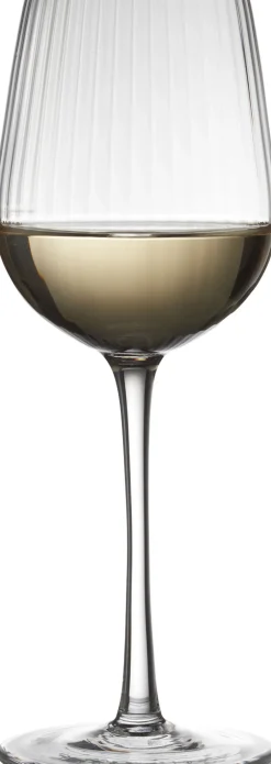 Glas<Lyngby Glas Hvidvinsglas Palermo Gold 30 cl 4 stk.