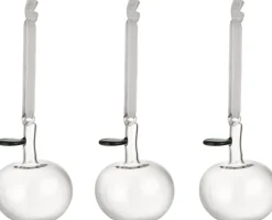Juletræspynt<Iittala glas æble 3-pak klar