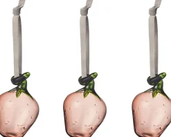 Juletræspynt<Iittala glass jordbær 3-pak pink
