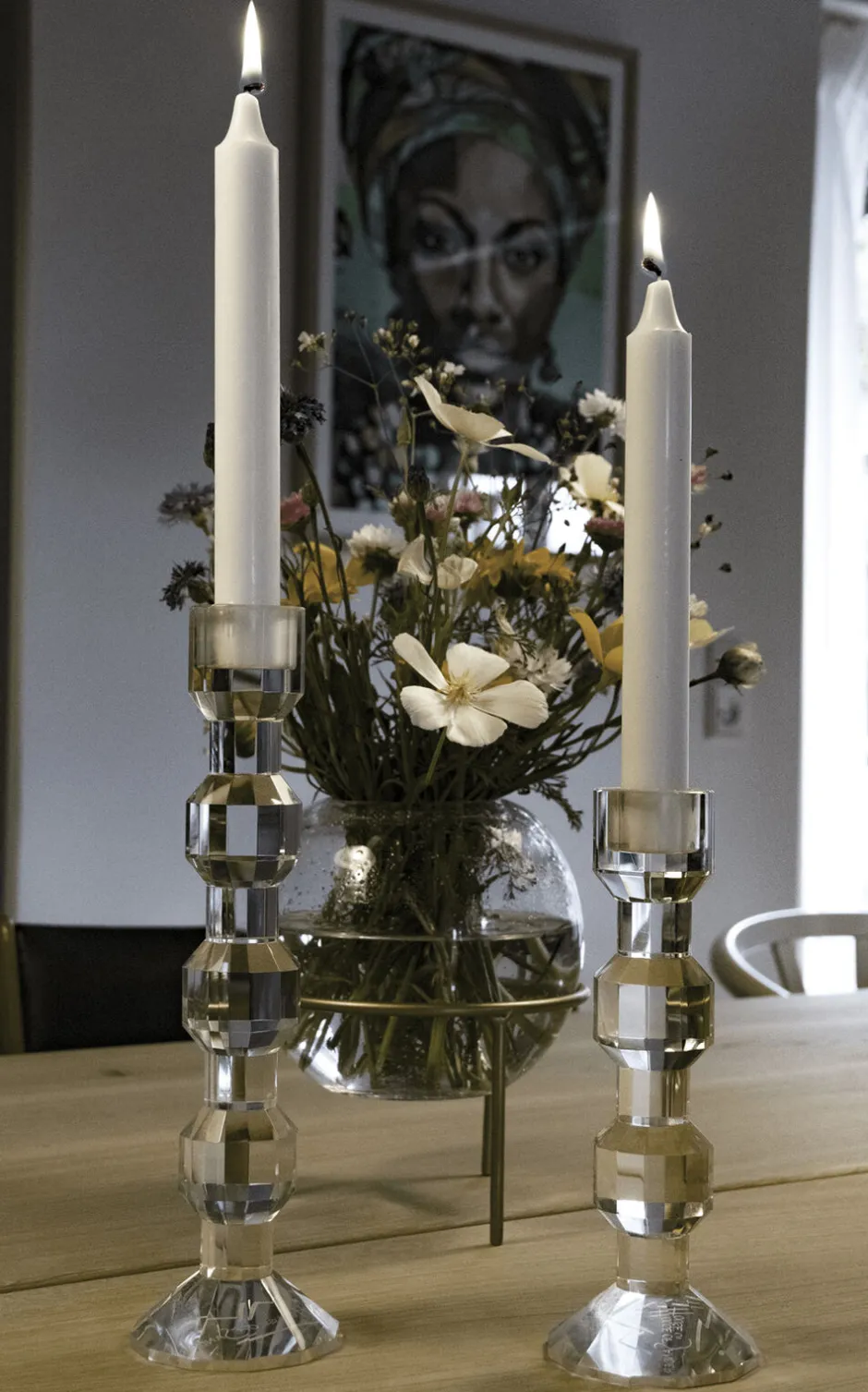 Lys & Lysestager<House of Sander Iris lysestage