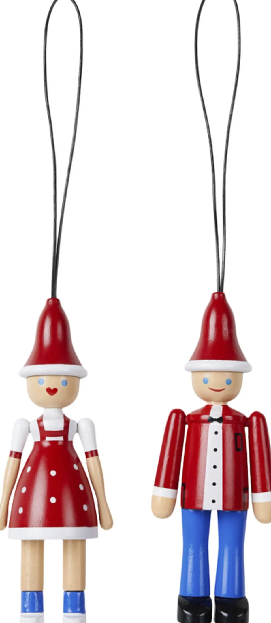 Figurer & Skulpturer|Julepynt<Kay Bojesen Julepynt Jule Ole & Jule Lise rød/blå/hvid