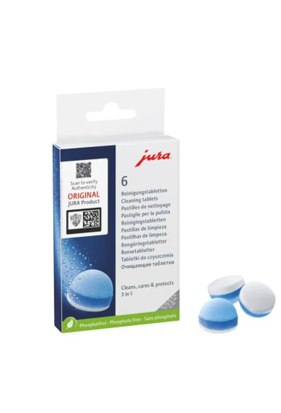 Kaffe & Te<Jura Rensetabletter 3-faset, 6 stk.