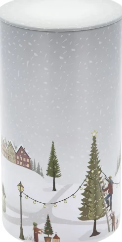 Opbevaring<Bastian Kagedåse Vinter 10 x 18,5 cm Arctic Ice Metal