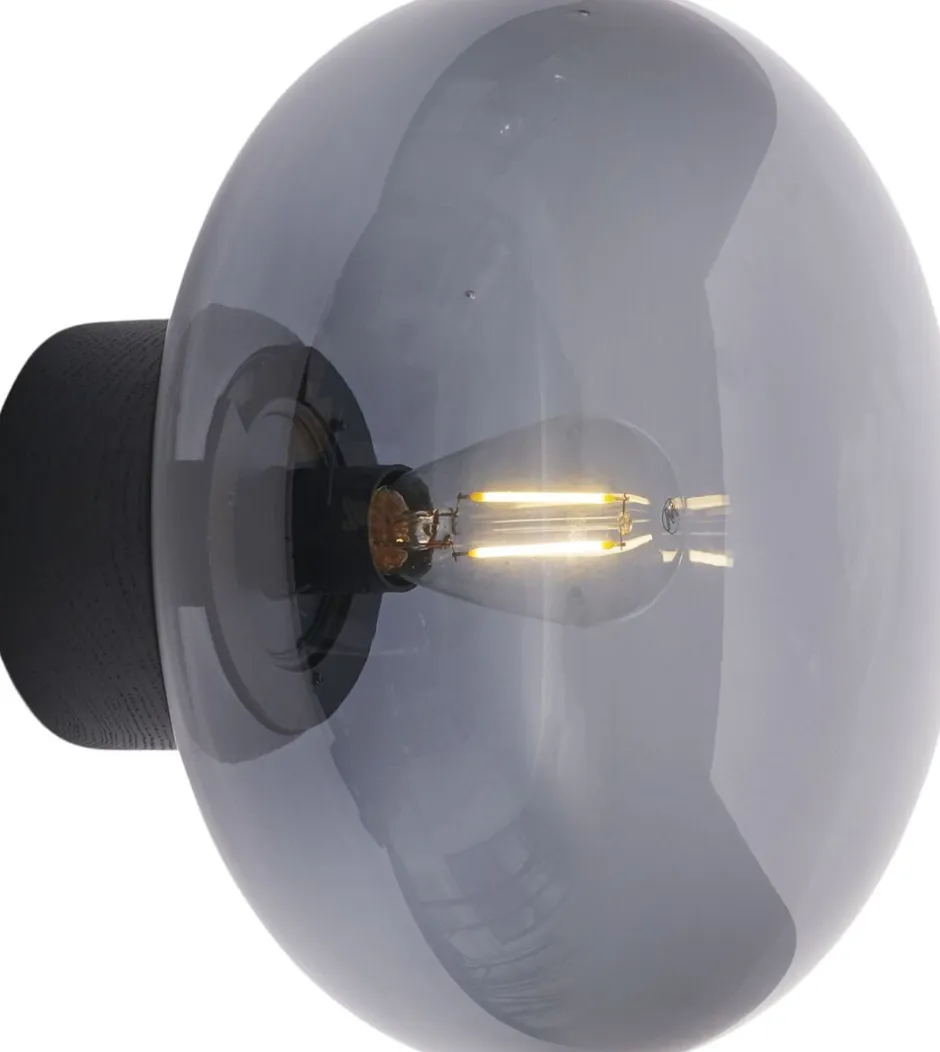 Væglamper<New Works Karl-Johan Wall Lamp, BL Stain Oak w. Smoke Glass
