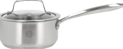 Gryder & Pander<Pillivuyt Gourmet Kasserolle med glaslåg Roya 1,5 liter 16 cm Rustfrit stål