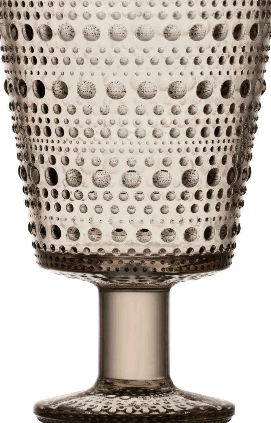 Glas<Iittala Kastehelmi glas på fod 30 cl - linen 2 stk
