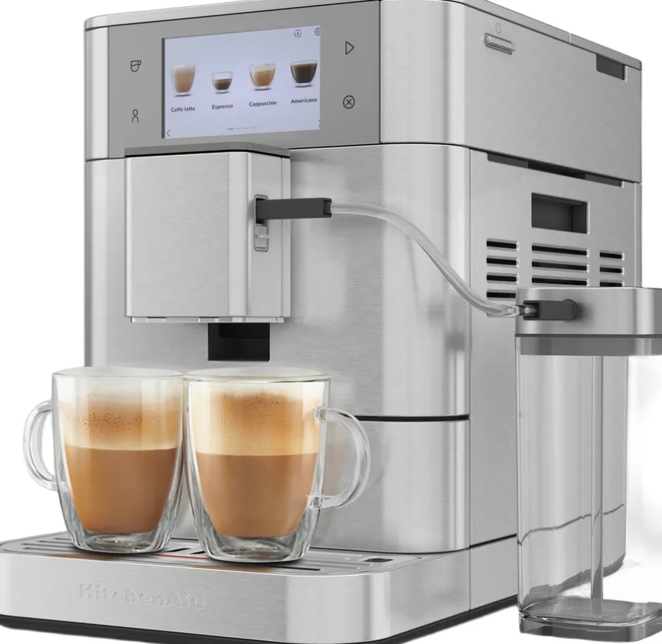 Kaffe & Te<KitchenAid fuldautomatisk espressomaskin-5KES8558ESX