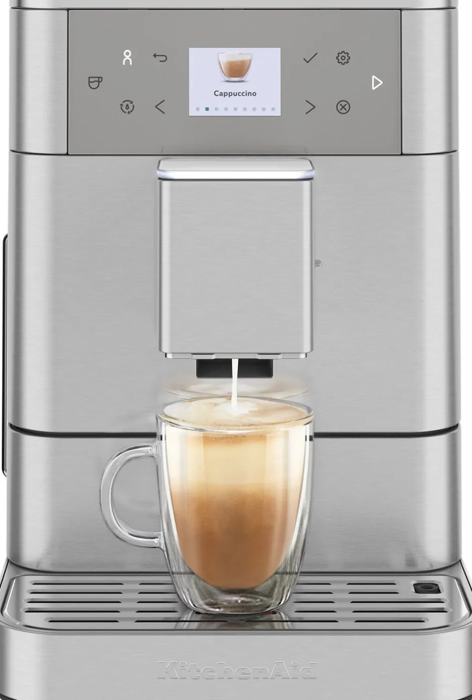 Kaffe & Te<KitchenAid fuldautomatisk espressomaskin-5KES8556ESX
