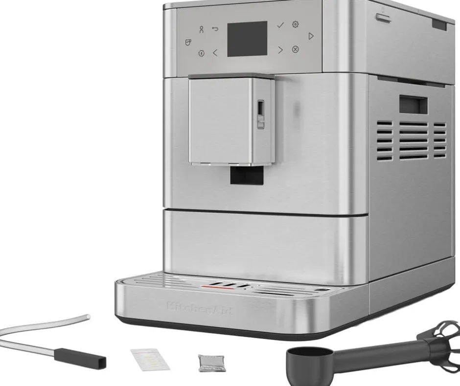 Kaffe & Te<KitchenAid fuldautomatisk espressomaskin-5KES8556ESX