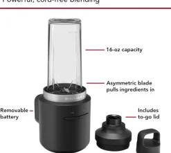 Køkkenmaskiner<KitchenAid Go Blender Sort
