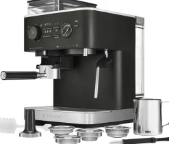 Kaffe & Te<KitchenAid halvautomatisk espressomaskine-5KES6551EBK