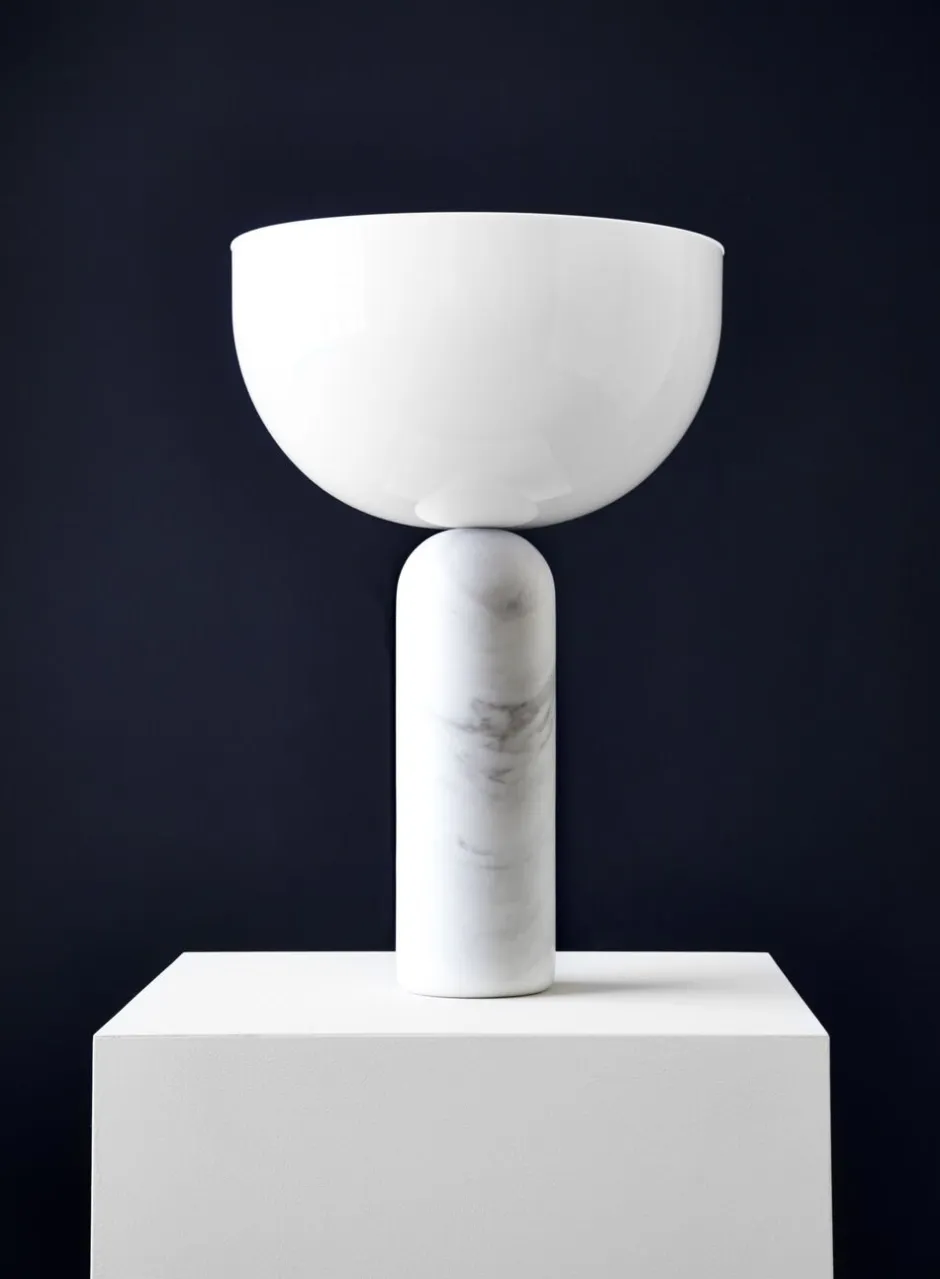Bordlamper<New Works Kizu Table Lamp Large White marble