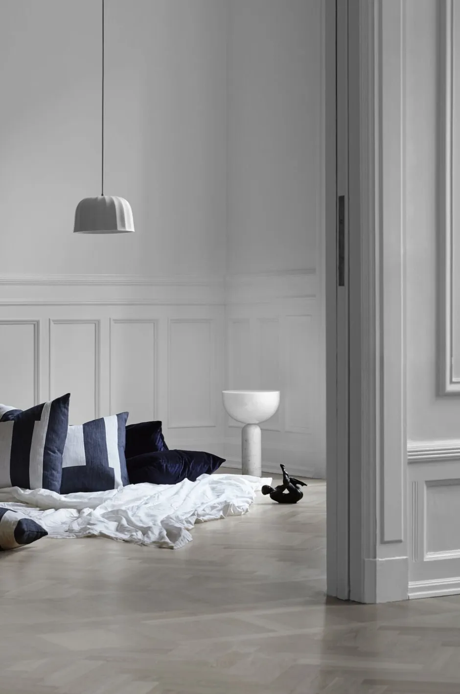 Bordlamper<New Works Kizu Table Lamp Large White marble
