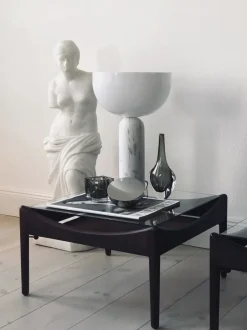 Bordlamper<New Works Kizu Table Lamp Large White marble