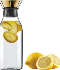 Karafler & Kander<Eva Solo Køleskabs karaffel 1,0 l vippelåg messing