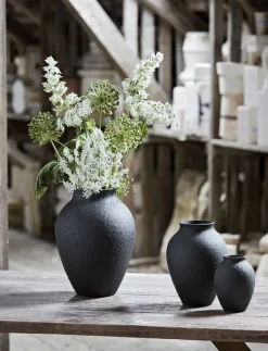 Vaser & Urtepotteskjulere<Knabstrup Keramik Knabstrup vase, antracitgrå, 12,5 cm