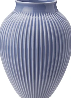 Vaser & Urtepotteskjulere<Knabstrup Keramik Knabstrup, vase, riller lavendelblå, 27 cm