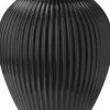 Vaser & Urtepotteskjulere<Knabstrup Keramik Knabstrup, vase, riller sort, 35 cm