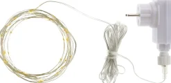 Lyskæder<Sirius Knirke , Clear/Silver , 7,9m+3m
