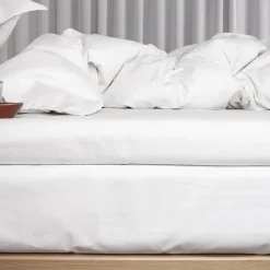 Sengetøj & Lagner<Night & Day Økologisk kuvertlagen, percale - GOTS, Hvid