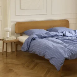 Sengetøj & Lagner<Nordisk Tekstil Økologisk sengelinned Bristol Blå/hvid