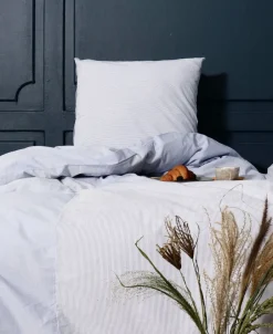 Sengetøj & Lagner<OMHU Økologisk sengesæt, Mini strib patchwork Blå
