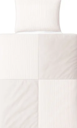 Sengetøj & Lagner<OMHU Økologisk sengesæt, Mini strib patchwork Sand