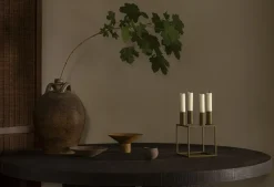 Lys & Lysestager|Adventsstager<Audo Copenhagen Kubus 4 - Olive