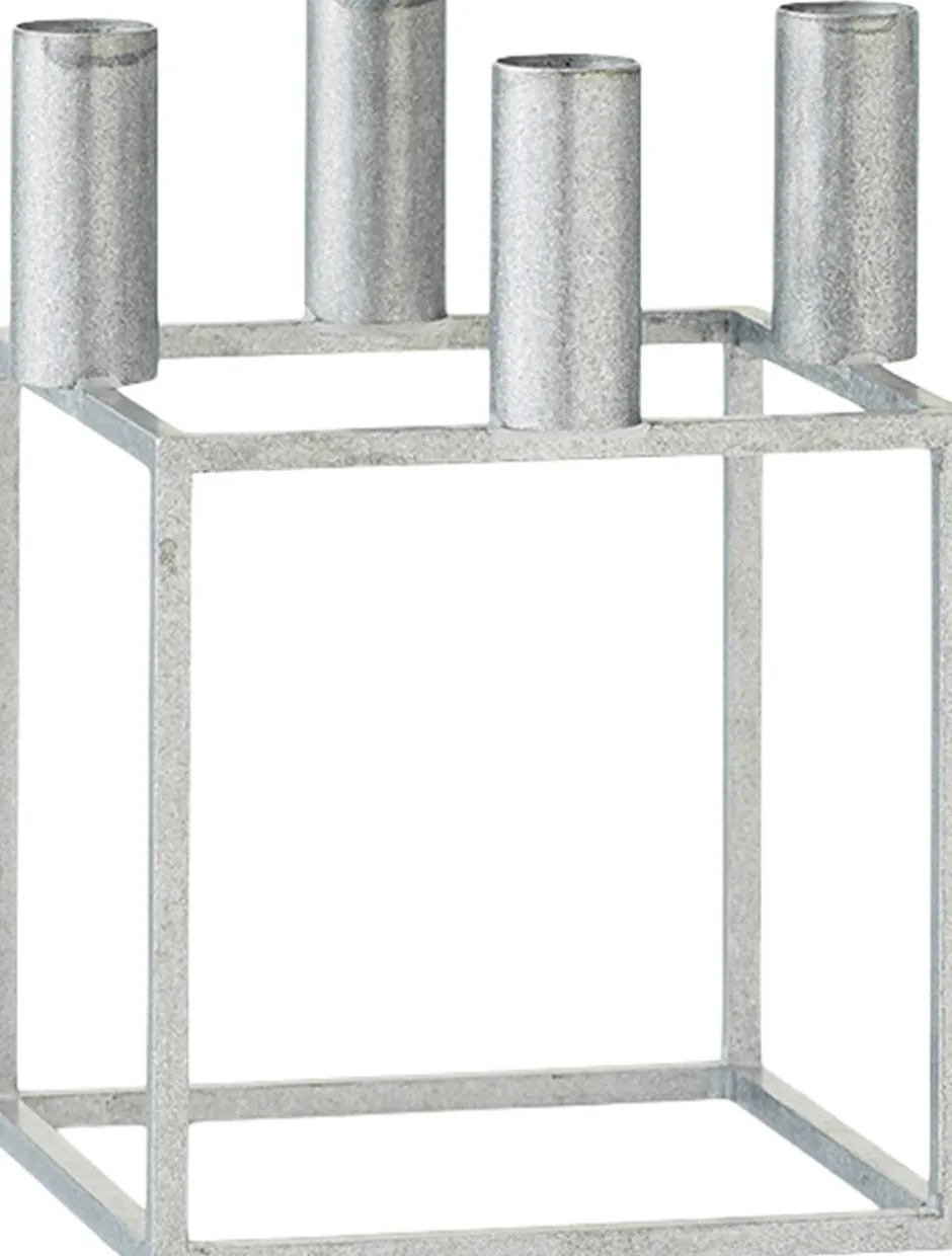 Lys & Lysestager|Adventsstager<Audo Copenhagen Kubus 4 - Zinc