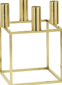 Adventsstager<Audo Copenhagen Kubus 4, Candle Holder, Gold-plated