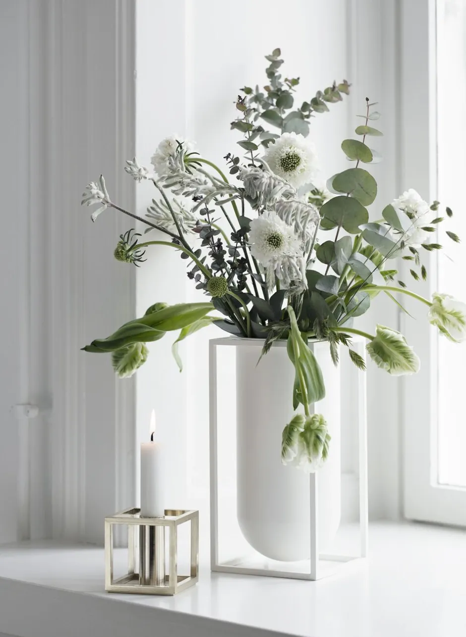 Lys & Lysestager<Audo Copenhagen Kubus 1, Candle Holder, White