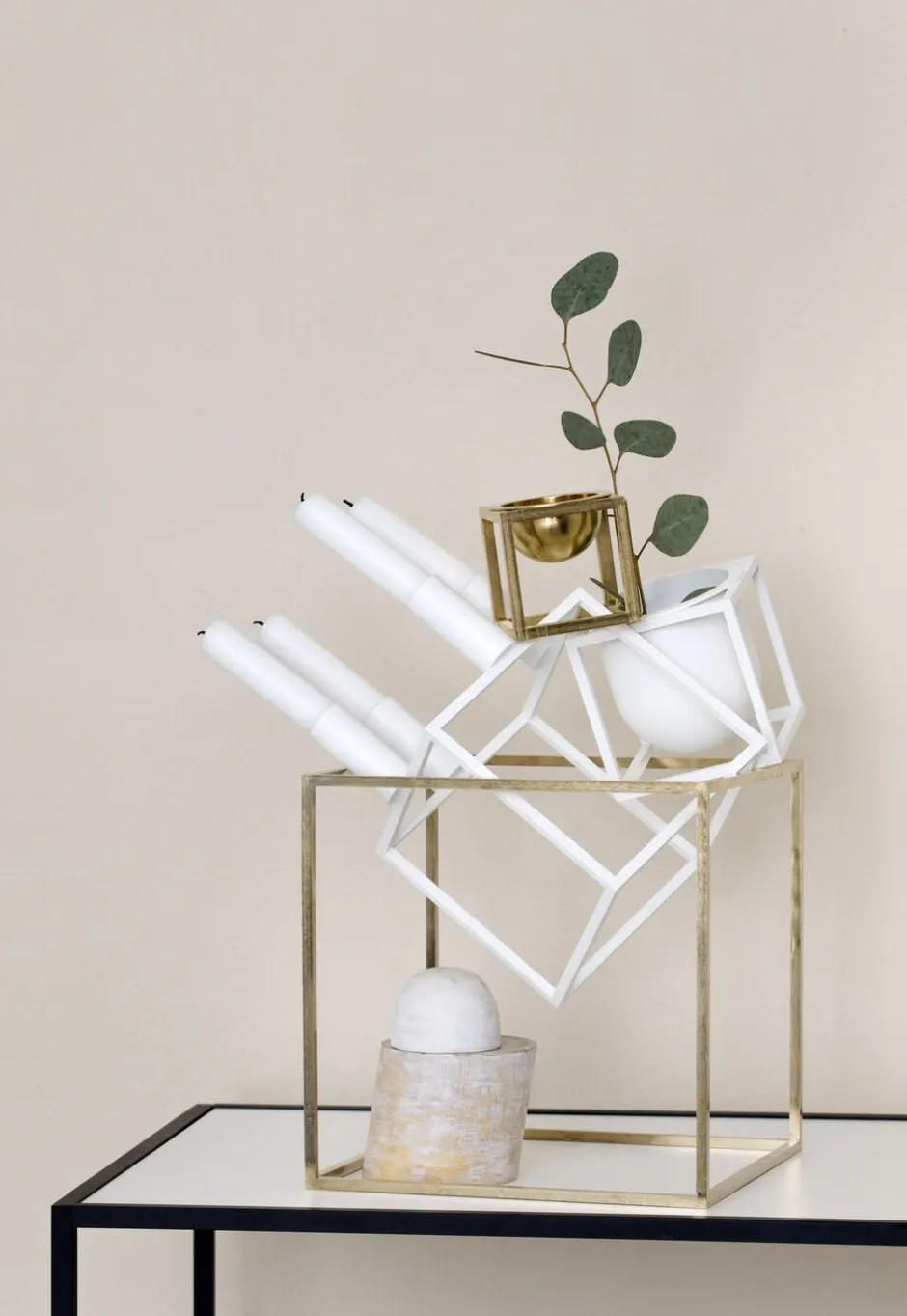 Lys & Lysestager|Adventsstager<Audo Copenhagen Kubus 4, Candle Holder, White