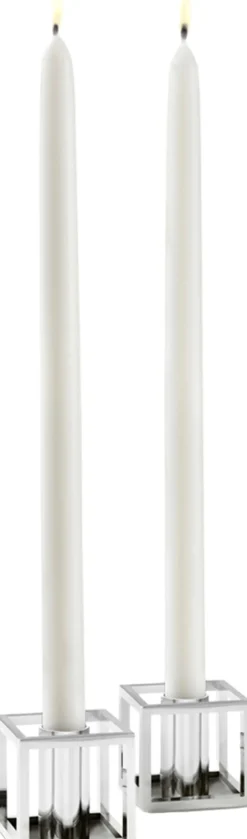 Lys & Lysestager<Audo Copenhagen Kubus Candle Holder, Micro Nickel-P