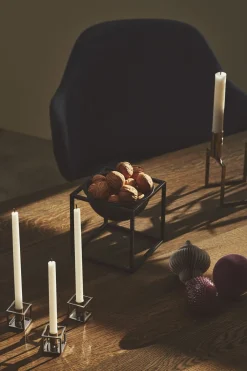 Lys & Lysestager<Audo Copenhagen Kubus Candle Holder, Micro Nickel-P
