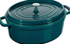 Gryder & Pander<Staub La Cocotte Cocotte 33 cm / 6,75 l, Oval, La-Mer-Turkis-Blågr