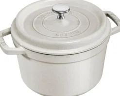 Gryder & Pander<Staub La Cocotte Cocotte Dyb 24 cm / 4,75 l, Rund, White Truffle,
