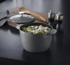 Gryder & Pander<Staub La Cocotte Ris Cocotte 16 cm / 1,75 l, Rund, Grafitgrå, Støb
