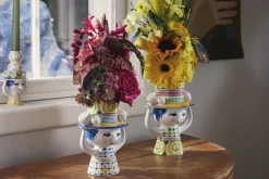 Vaser & Urtepotteskjulere<Bjørn Wiinblad Lady with hat Vase H20. 5 cm blå