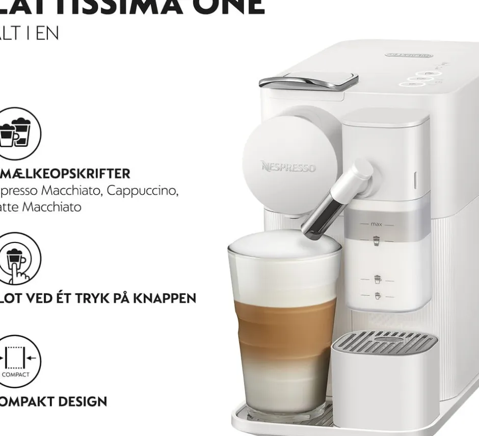 Kaffe & Te<Nespresso Lattissima one DL- EN510