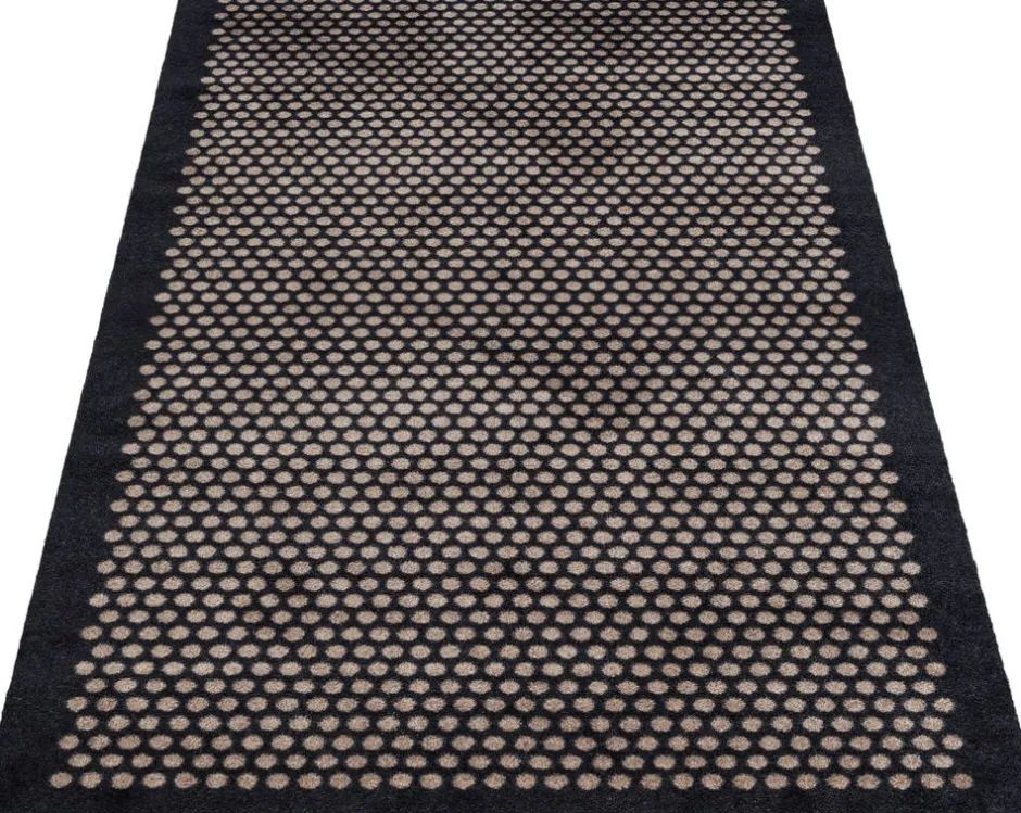 Gulvtæpper<Tica Copenhagen Løber 90x200 cm, dot sort/sand