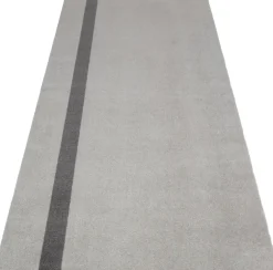Gulvtæpper<Tica Copenhagen Løber, 90x200 cm, stripe vertical lysegrå/steelgrey