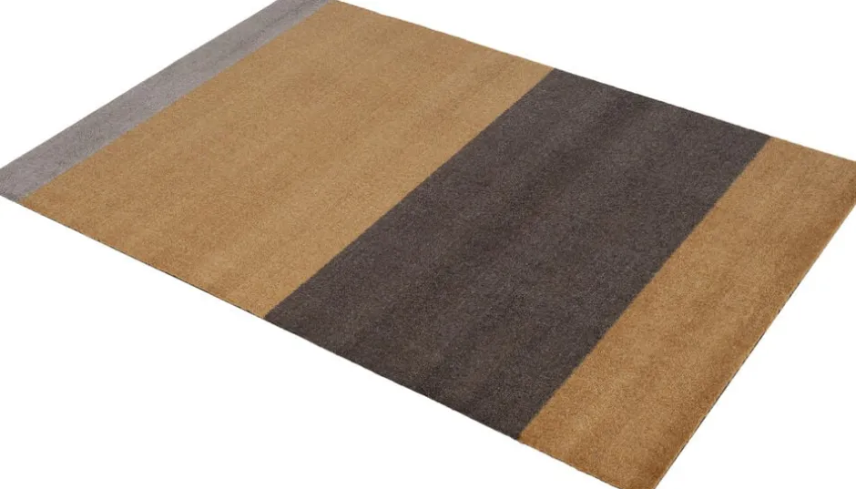Gulvtæpper<Tica Copenhagen Løber, 130x90 cm, stripes-horizon dijon/brun/sand