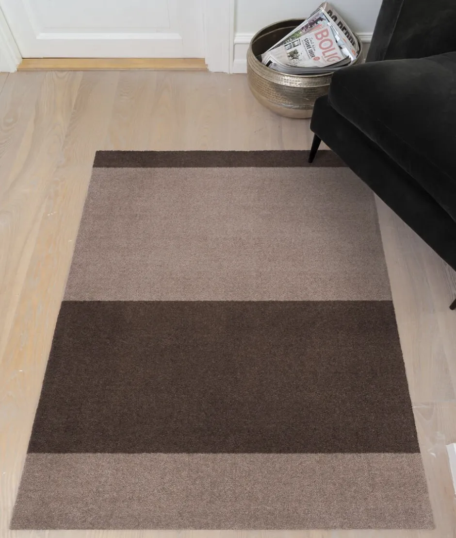Gulvtæpper<Tica Copenhagen Løber, 67x120 cm, stripes-horizon sand/brun