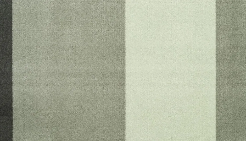 Gulvtæpper<Tica Copenhagen Løber, 67x120 cm, stripes-horizon lys/støvet og mørkegrøn