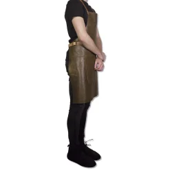 Tekstiler Til Køkkenet<DutchDeluxes Læderforklæde BBQ Style Apron Vintage Brown