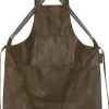 Tekstiler Til Køkkenet<DutchDeluxes Læderforklæde Suspender Serie Apron Vintage Brown