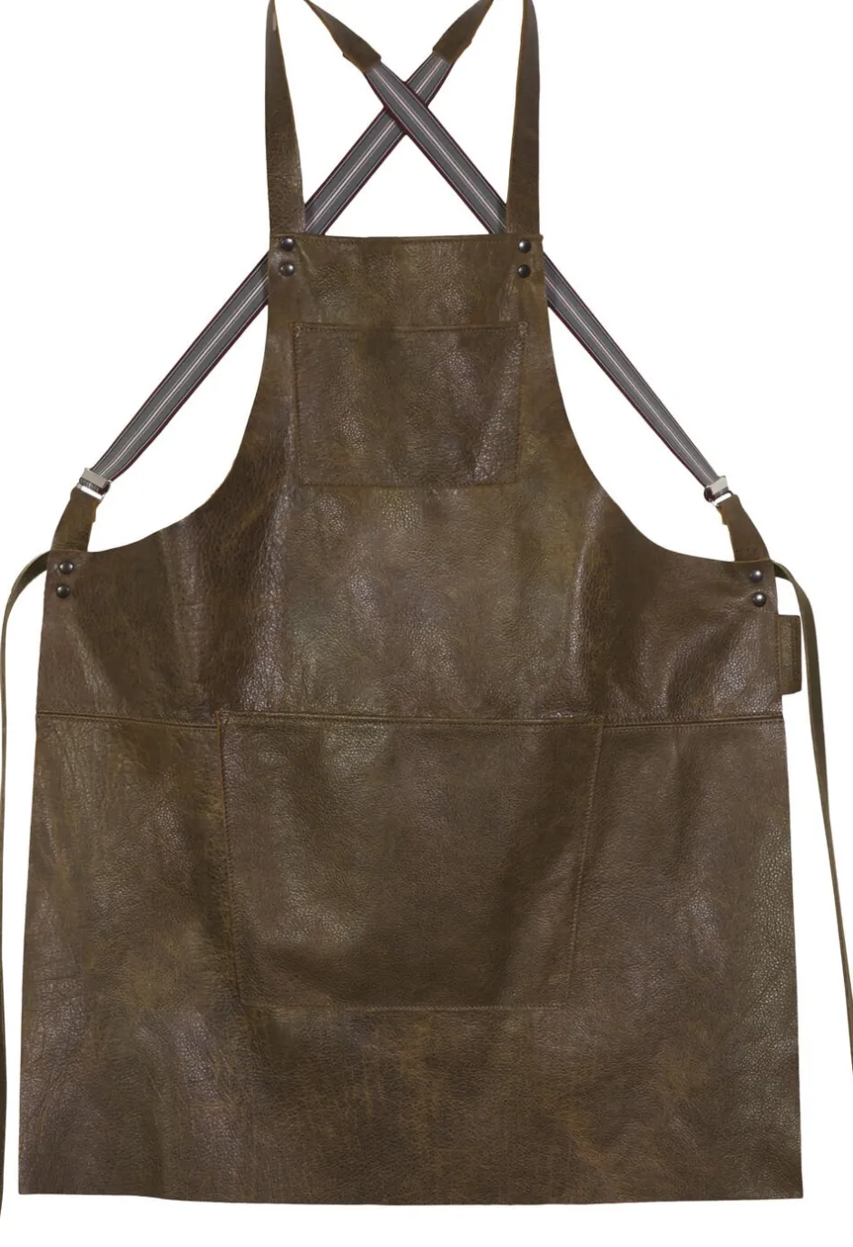 Tekstiler Til Køkkenet<DutchDeluxes Læderforklæde Suspender Serie Apron Vintage Brown